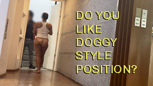 Posing Doggy Style For The Delivery Man (Estefany)